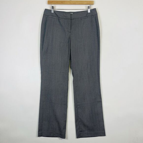 Halogen Black White Trace Weave Pattern Taylor Fit Pants Women's 10 Petite NWT - Picture 1 of 7